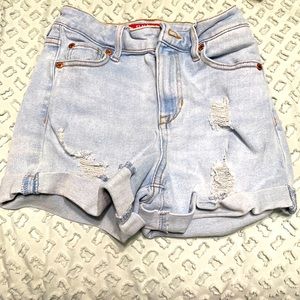 Blue jean shorts